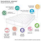 Protège-matelas Okak moderne en nylon blanc à poches profondes pour un sommeil confortable, surmatelas rembourré de protection