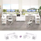 Besiost 66-73 Bureau réversible en L avec station de charge, bureau d'ordinateur pour bureau à domicile avec lumières LED et tiroirs