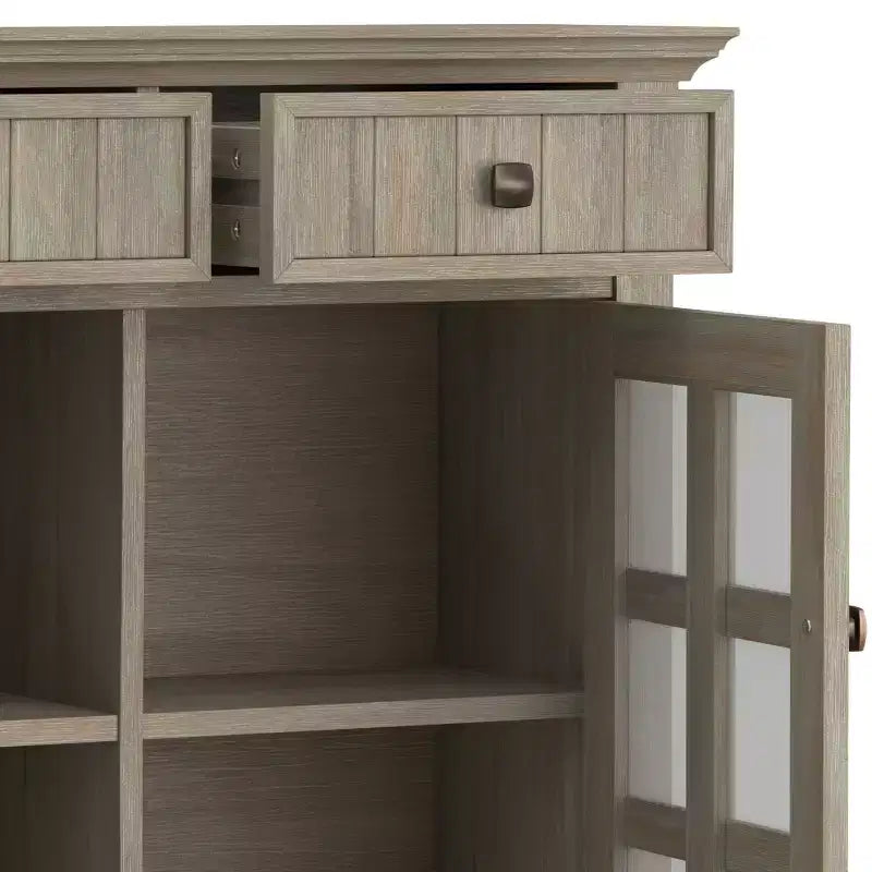 HomeStockMeuble de rangement pour entrée ou couloir en bois massif, collection Acadian, 36 po de large, style transitionnel