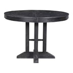 Okak 56IN Table à manger ronde extensible style ferme, Table ronde avec piédestal robuste, Table pliante pour cuisine, salle à manger
