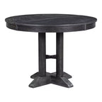 Okak 56IN Table à manger ronde extensible style ferme, Table ronde avec piédestal robuste, Table pliante pour cuisine, salle à manger