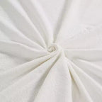 Lit avec tête de lit crème et pétales, cadre de lit rembourré en bouclé doux avec éclairage d'ambiance, taille double/grand (Full/Queen) - ModernLuxe