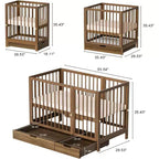 JOYMOR Lit de Bébé Convertible 8 en 1 avec Tiroir, Inclut 2 Matelas, Se Convertit en Moïse, Lit d'Appoint, Lit de Bébé Pleine Taille, Lit de Jour, Lit pour Tout-Petit et Parc de Jeu