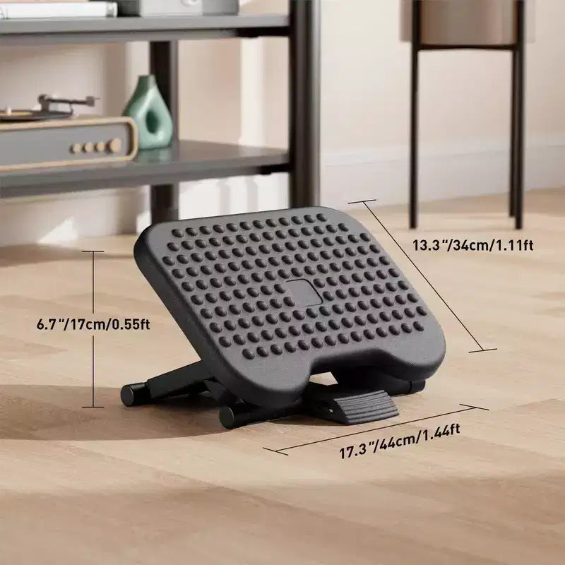 Repose-pieds de bureau, Repose-pieds pour le travail sous le bureau avec massage, Il existe 3 positions de hauteur avec un réglage d'angle d'inclinaison de 30 degrés