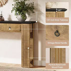 Lantine 63 Table Console avec 3 Tiroirs, Table de Canapé de Ferme Derrière le Canapé, Meuble d'Entrée Rustique pour Couloir, Salon