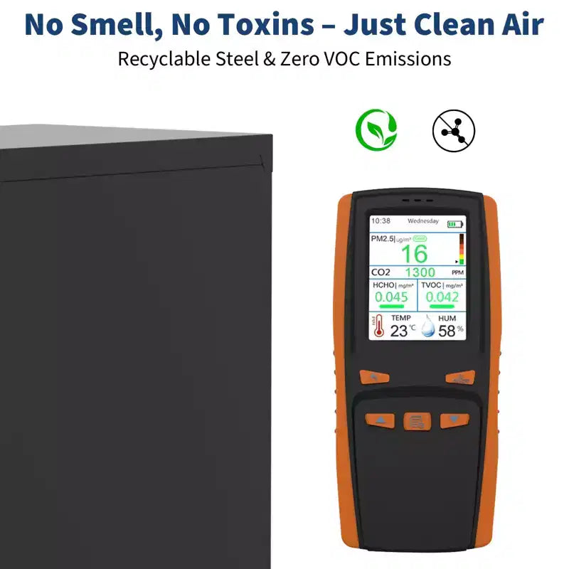 Meuble Classeur Vertical COZONY avec Serrure, Rangement Métallique 2 Tiroirs pour Documents Lettre et Légal