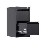 Meuble Classeur Vertical COZONY avec Serrure, Rangement Métallique 2 Tiroirs pour Documents Lettre et Légal