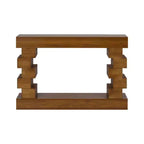 Console de table GDFStudio Ada Rustic Geometric Block Stacked Wood