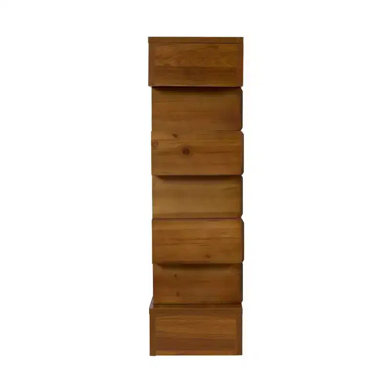 Console de table GDFStudio Ada Rustic Geometric Block Stacked Wood
