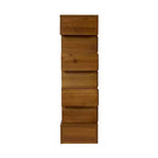 Console de table GDFStudio Ada Rustic Geometric Block Stacked Wood