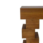 Console de table GDFStudio Ada Rustic Geometric Block Stacked Wood