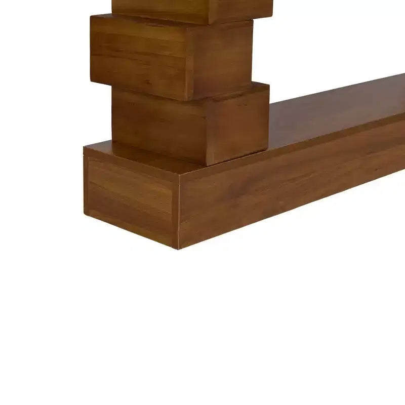 Console de table GDFStudio Ada Rustic Geometric Block Stacked Wood