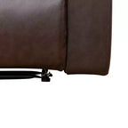 MAYEERTY Causeuse inclinable en similicuir, Fauteuil inclinable 2 places à dossier réglable pour salon, Marron
