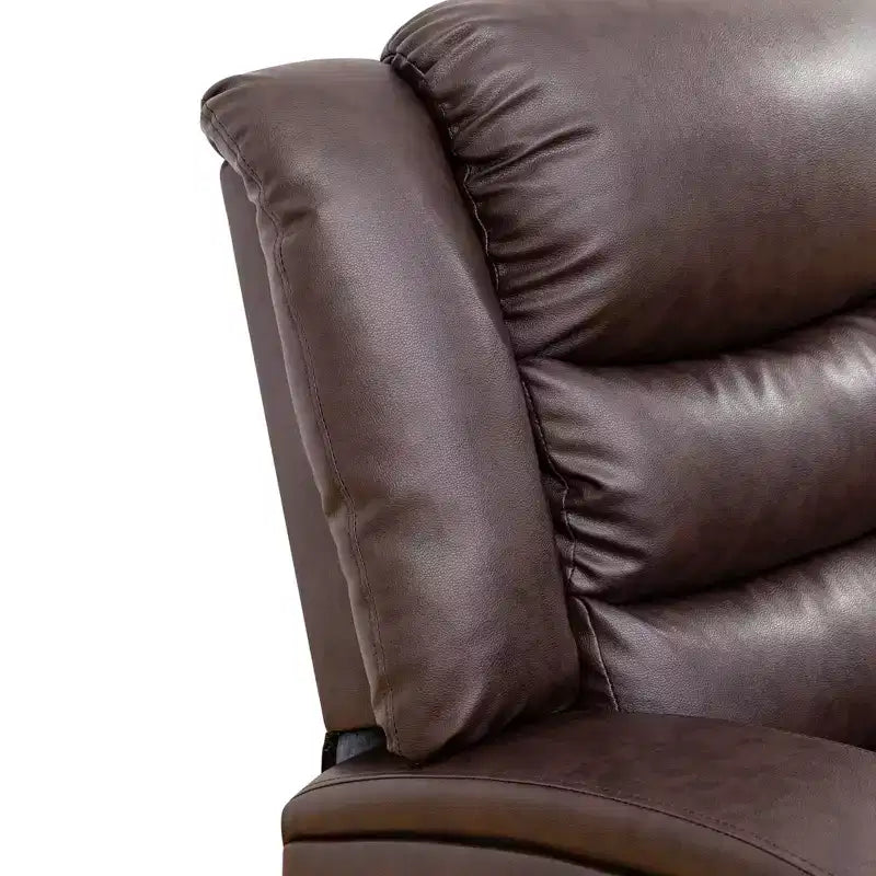 MAYEERTY Causeuse inclinable en similicuir, Fauteuil inclinable 2 places à dossier réglable pour salon, Marron
