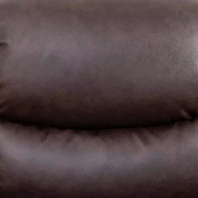 MAYEERTY Causeuse inclinable en similicuir, Fauteuil inclinable 2 places à dossier réglable pour salon, Marron