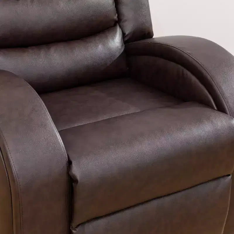 MAYEERTY Causeuse inclinable en similicuir, Fauteuil inclinable 2 places à dossier réglable pour salon, Marron