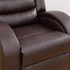 MAYEERTY Causeuse inclinable en similicuir, Fauteuil inclinable 2 places à dossier réglable pour salon, Marron