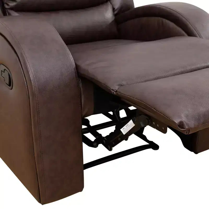 MAYEERTY Causeuse inclinable en similicuir, Fauteuil inclinable 2 places à dossier réglable pour salon, Marron