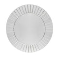 HomeRoots 24 Clear Round Beveled Glass Framed Accent Mirror