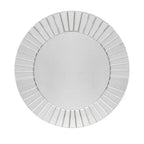 HomeRoots 24 Clear Round Beveled Glass Framed Accent Mirror
