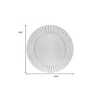 Miroir d'appoint HomeRoots 24 rond biseauté encadré de verre clair