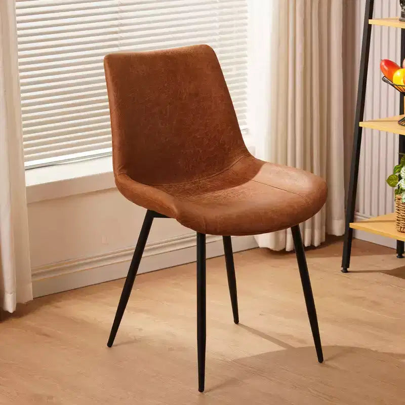 Chaises de salle à manger Okak de style moderne et design minimaliste pour cuisine et salle à manger, lot de 4 chaises de salle à manger sans accoudoirs à cadre solide