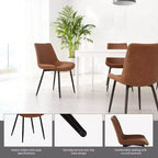 Chaises de salle à manger Okak de style moderne et design minimaliste pour cuisine et salle à manger, lot de 4 chaises de salle à manger sans accoudoirs à cadre solide