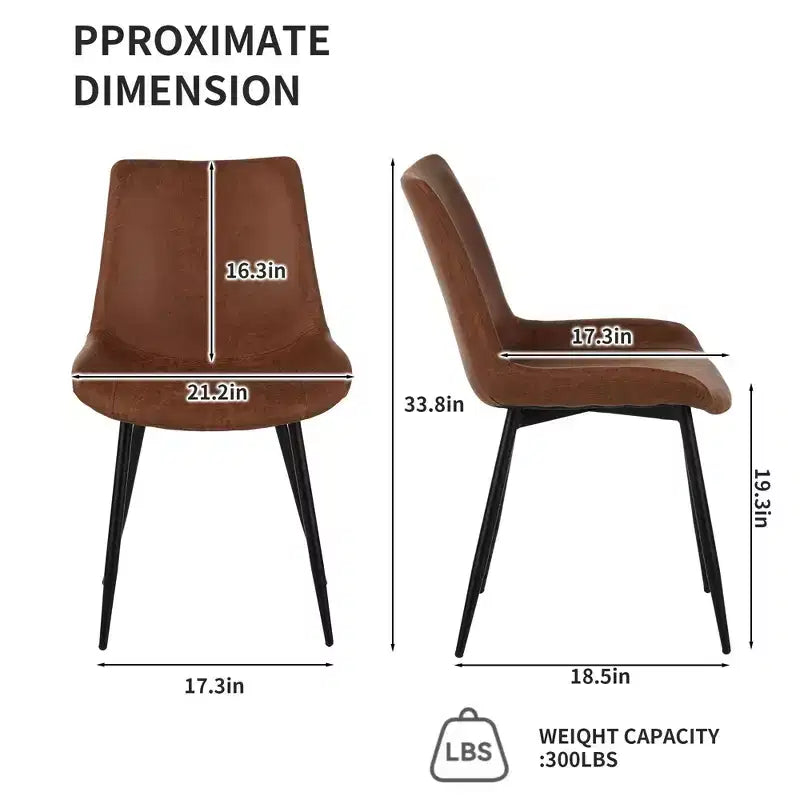 Chaises de salle à manger Okak de style moderne et design minimaliste pour cuisine et salle à manger, lot de 4 chaises de salle à manger sans accoudoirs à cadre solide