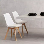 Chaises de salle à manger Okak de style moderne et design minimaliste pour cuisine et salle à manger, lot de 4 chaises de salle à manger sans accoudoirs à cadre solide