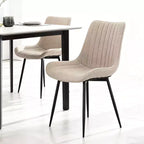 Chaises de salle à manger Okak de style moderne et design minimaliste pour cuisine et salle à manger, lot de 4 chaises de salle à manger sans accoudoirs à cadre solide