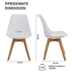 Chaises de salle à manger Okak de style moderne et design minimaliste pour cuisine et salle à manger, lot de 4 chaises de salle à manger sans accoudoirs à cadre solide