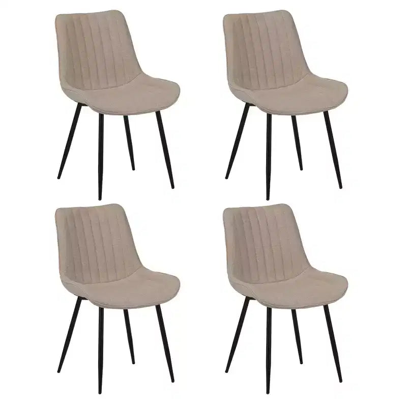 Chaises de salle à manger Okak de style moderne et design minimaliste pour cuisine et salle à manger, lot de 4 chaises de salle à manger sans accoudoirs à cadre solide