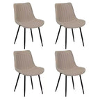 Chaises de salle à manger Okak de style moderne et design minimaliste pour cuisine et salle à manger, lot de 4 chaises de salle à manger sans accoudoirs à cadre solide
