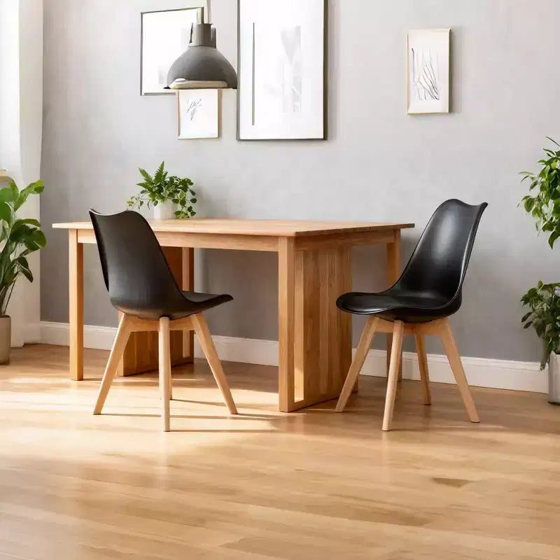 Chaises de salle à manger Okak de style moderne et design minimaliste pour cuisine et salle à manger, lot de 4 chaises de salle à manger sans accoudoirs à cadre solide