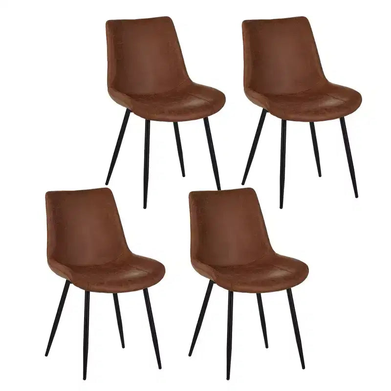 Chaises de salle à manger Okak de style moderne et design minimaliste pour cuisine et salle à manger, lot de 4 chaises de salle à manger sans accoudoirs à cadre solide