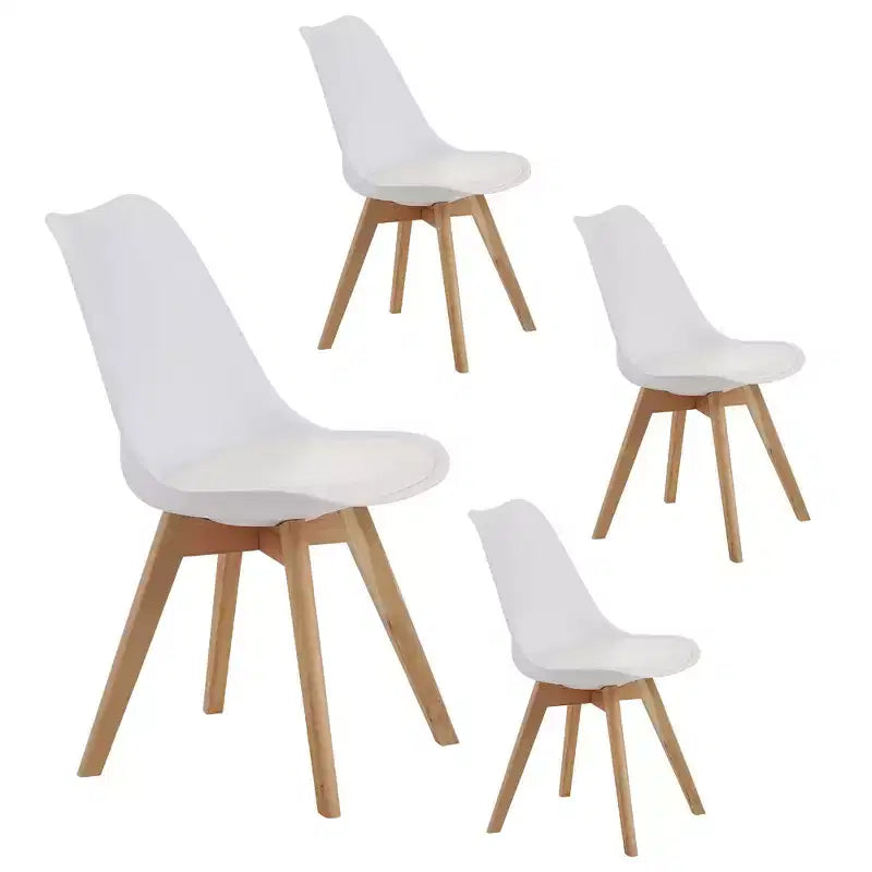 Chaises de salle à manger Okak de style moderne et design minimaliste pour cuisine et salle à manger, lot de 4 chaises de salle à manger sans accoudoirs à cadre solide