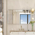 Okak Horizontal and Vertical Rectangle Bathroom Mirror, Vanity Mirror with Aluminum Alloy Frame, Wall Mirror for Bathroom, Living Room
