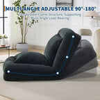 COZONY Lit de sol, canapé-lit, fauteuil paresseux réglable 5 positions, lit pour humains et animaux de compagnie, tatami pliable, oreillers inclus