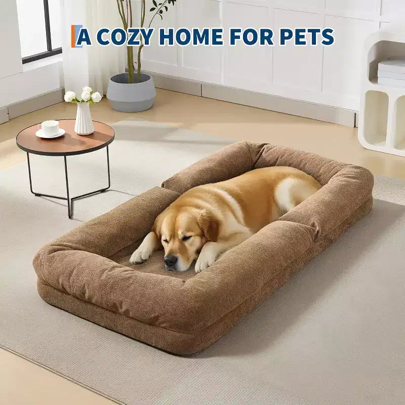 COZONY Lit de sol, canapé-lit, fauteuil paresseux réglable 5 positions, lit pour humains et animaux de compagnie, tatami pliable, oreillers inclus