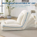 COZONY Lit de sol, canapé-lit, fauteuil paresseux réglable 5 positions, lit pour humains et animaux de compagnie, tatami pliable, oreillers inclus