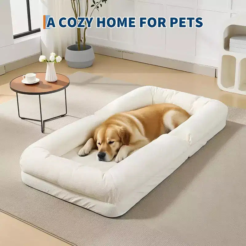 COZONY Lit de sol, canapé-lit, fauteuil paresseux réglable 5 positions, lit pour humains et animaux de compagnie, tatami pliable, oreillers inclus