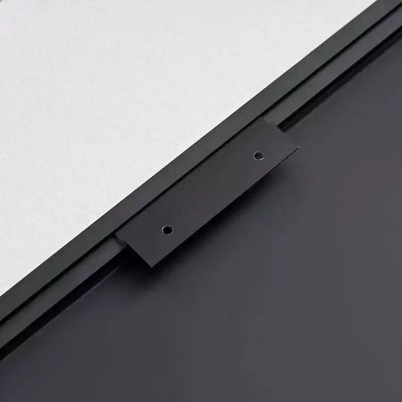 Okak 60X22IN Miroir mural rectangulaire minimaliste avec cadre en aluminium, miroir de salle de bain avec 2 options d'accrochage, miroir de courtoisie pour salle de bain, noir