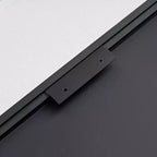 Okak 60X22IN Miroir mural rectangulaire minimaliste avec cadre en aluminium, miroir de salle de bain avec 2 options d'accrochage, miroir de courtoisie pour salle de bain, noir