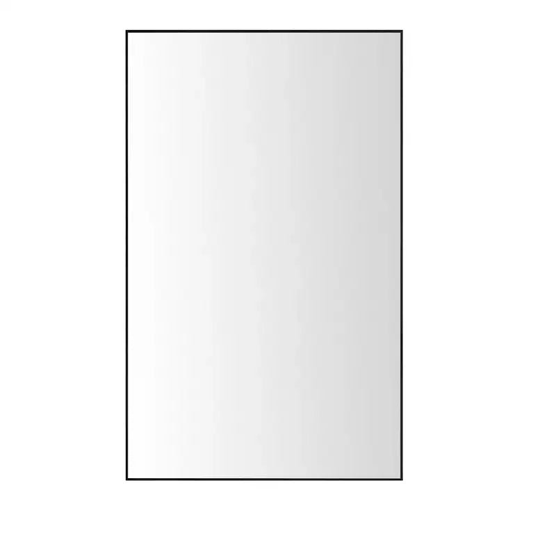 Okak 60X22IN Miroir mural rectangulaire minimaliste avec cadre en aluminium, miroir de salle de bain avec 2 options d'accrochage, miroir de courtoisie pour salle de bain, noir