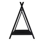 Lit cabane simple, cadre de lit en métal avec tente, lit cabane au sol avec lattes pour enfants, filles, garçons, aucun sommier tapissier requis