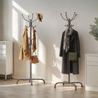 Porte-manteau sur pied à 14 crochets pour entrée, couloir, chambre et bureau, porte-manteau et porte-chapeau en métal pour manteaux, chapeaux et sacs