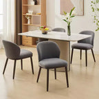 Lot de deux chaises de salle à manger, assises rembourrées, pieds en bois, design ergonomique, capacité de poids de 120 kg, idéales pour les salles à manger.