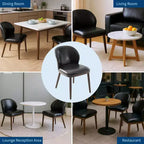 Lot de deux chaises de salle à manger, assises rembourrées, pieds en bois, design ergonomique, capacité de poids de 120 kg, idéales pour les salles à manger.