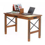 HomeStock 29 in.H Brown Color Wood Computer Desks with Open Storage Shelf