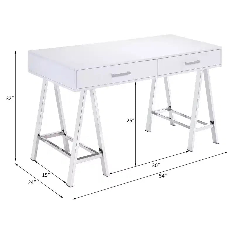 Bureaux d'ordinateur en bois marron de 74 cm de haut HomeStock avec étagère de rangement ouverte
